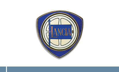 80er//90er Jahre emailliert Selten LANCIA Pin // Pins: LANCIA Logo blau weiss